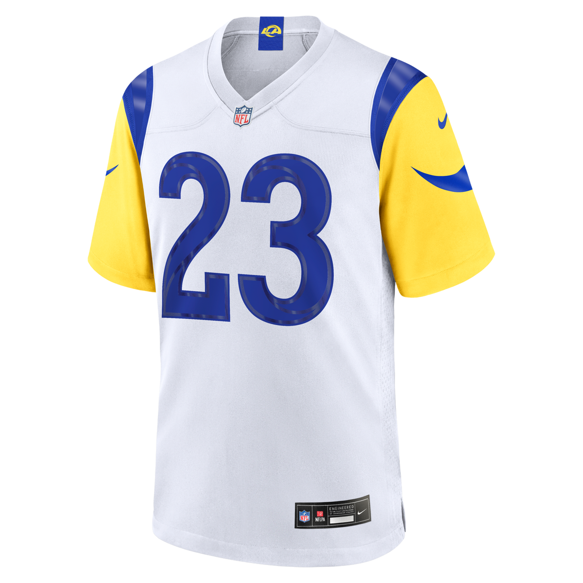 Los Angeles Rams Kyren Williams White White Game Player Jersey product image 3, provided for visual reference and product