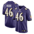 Baltimore Ravens Nick Moore Purple Game Jersey product image 1, provided for visual reference and product detail review