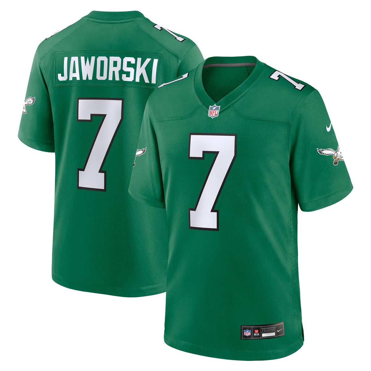Philadelphia Eagles Ron Jaworski Kelly Green Retired Player Alternate Game Jersey product image 1, provided for visual