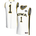 Iowa Hawkeyes Lightweight Collegiate Basketball Fashion Jersey - White product image 1, provided for visual reference and