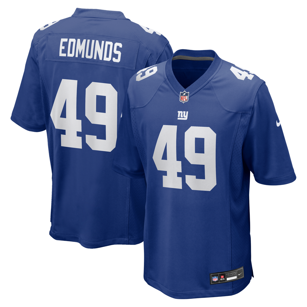 New York Giants Tremaine Edmunds Royal Team Game Jersey product image 1, provided for visual reference and product detail
