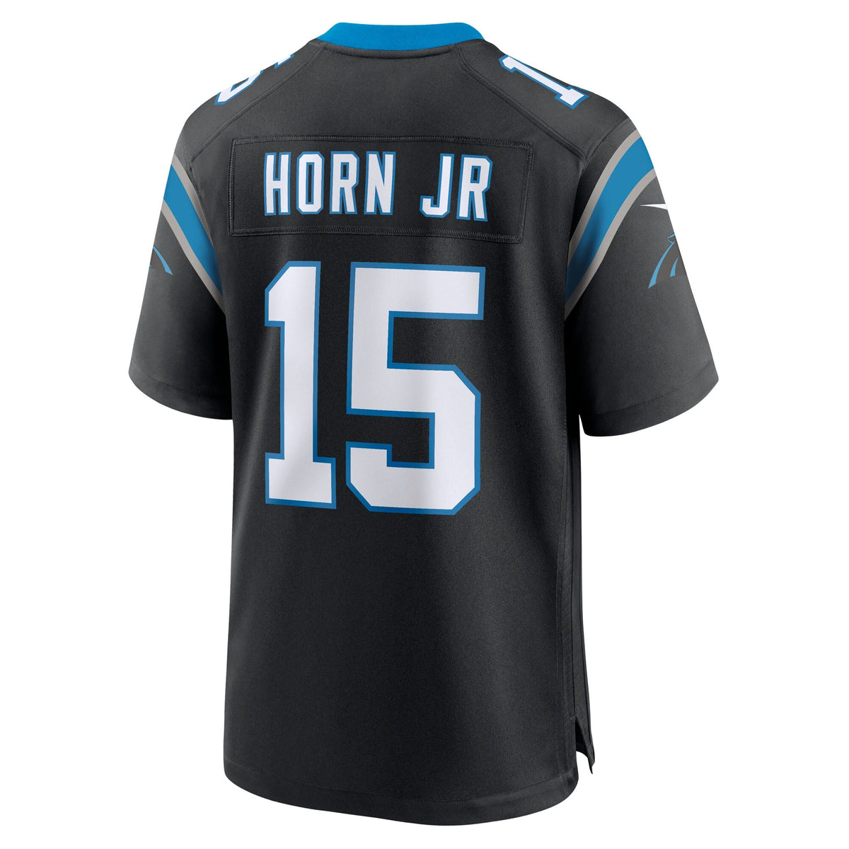 Carolina Panthers Jimmy Horn Jr Black Team Game Jersey product image 4, provided for visual reference and product detail