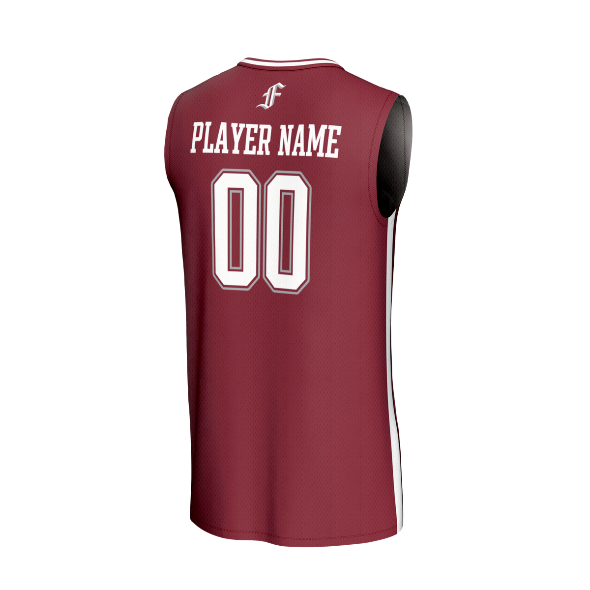 Fordham Rams Lightweight Collegiate Basketball NIL Pick-A-Player Fashion Jersey - Maroon product image 4, provided for