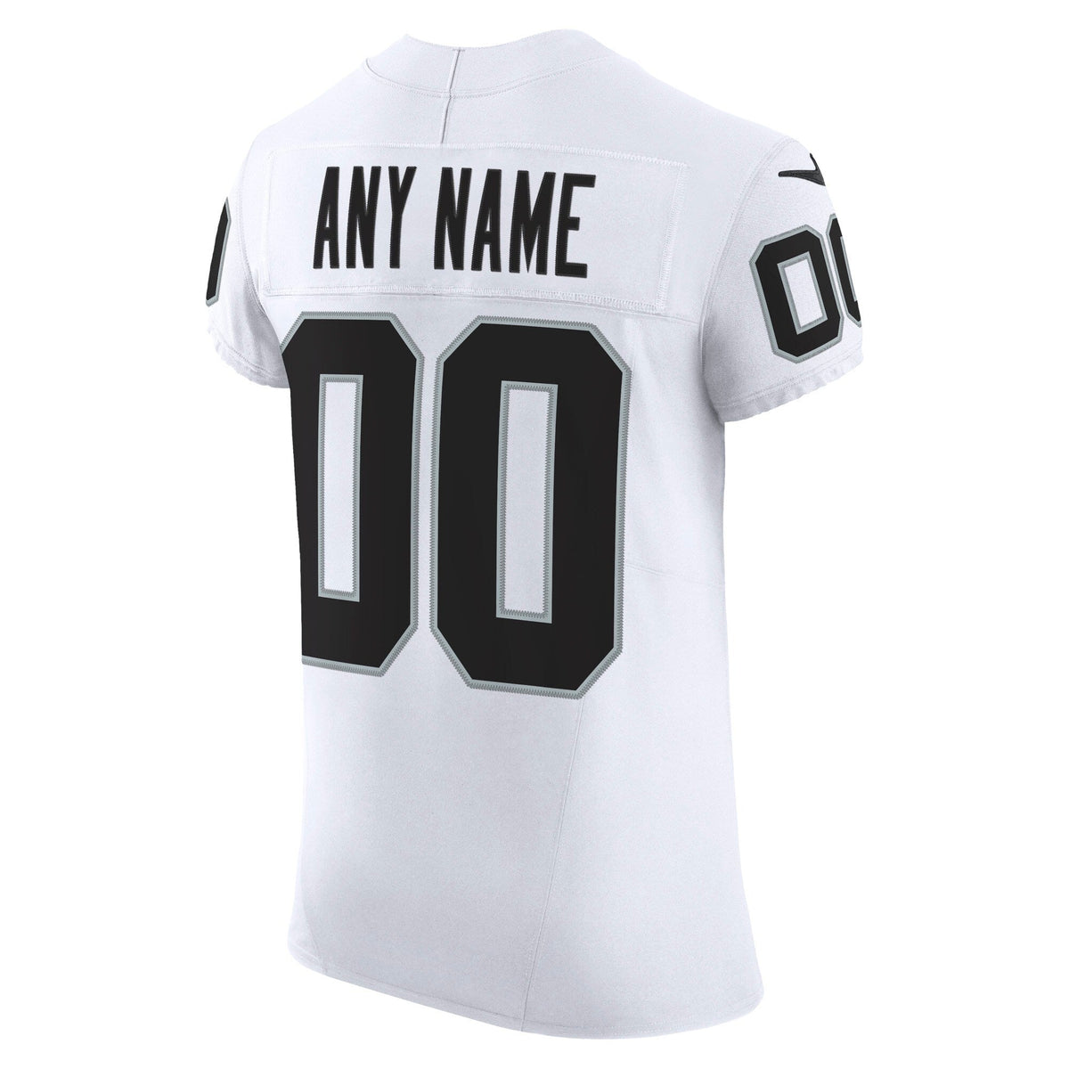 Las Vegas Raiders White Vapor F.U.S.E. Elite Custom Jersey product image 4, provided for visual reference and product detail