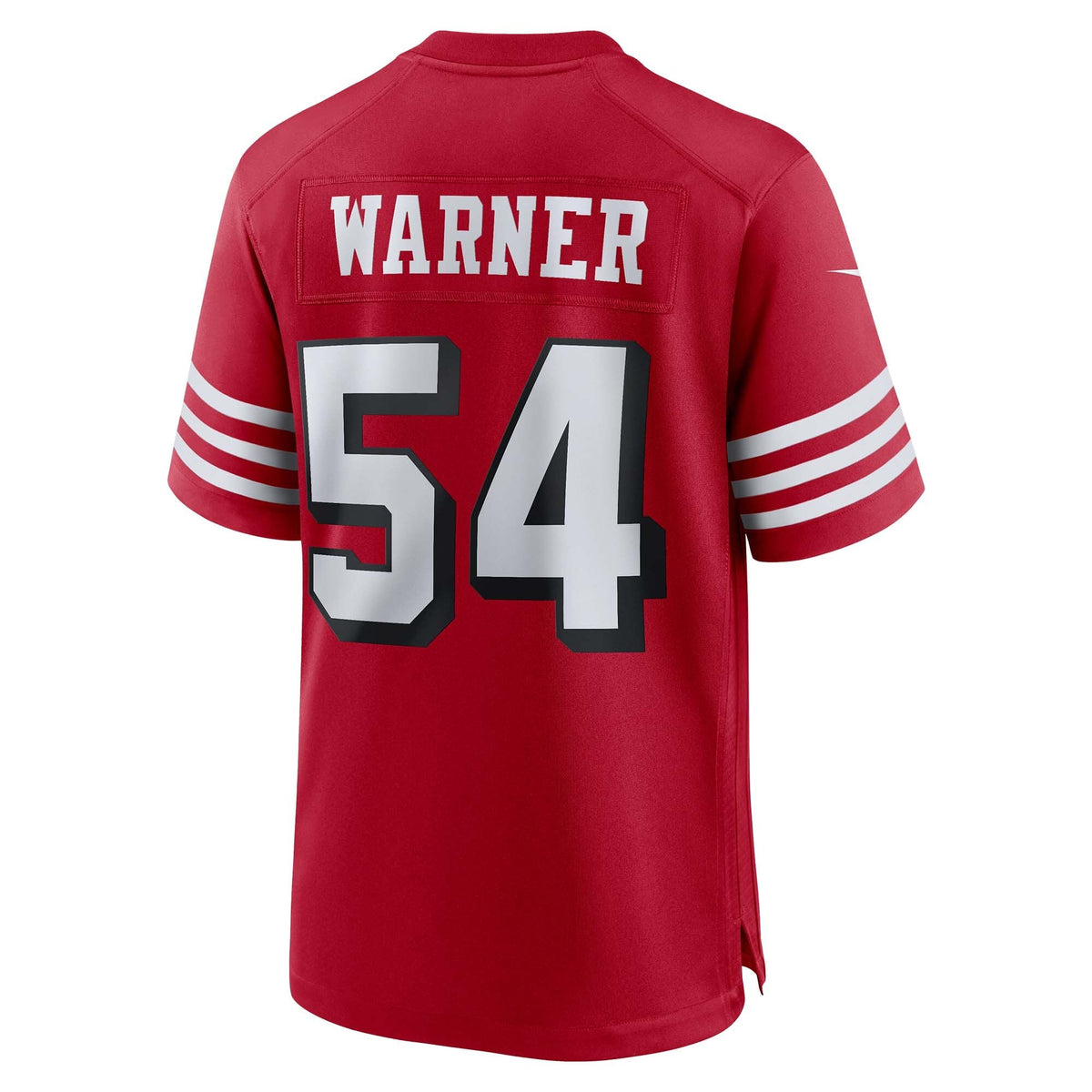 San Francisco 49ers Fred Warner Scarlet Alternate Game Jersey product image 4, provided for visual reference and product