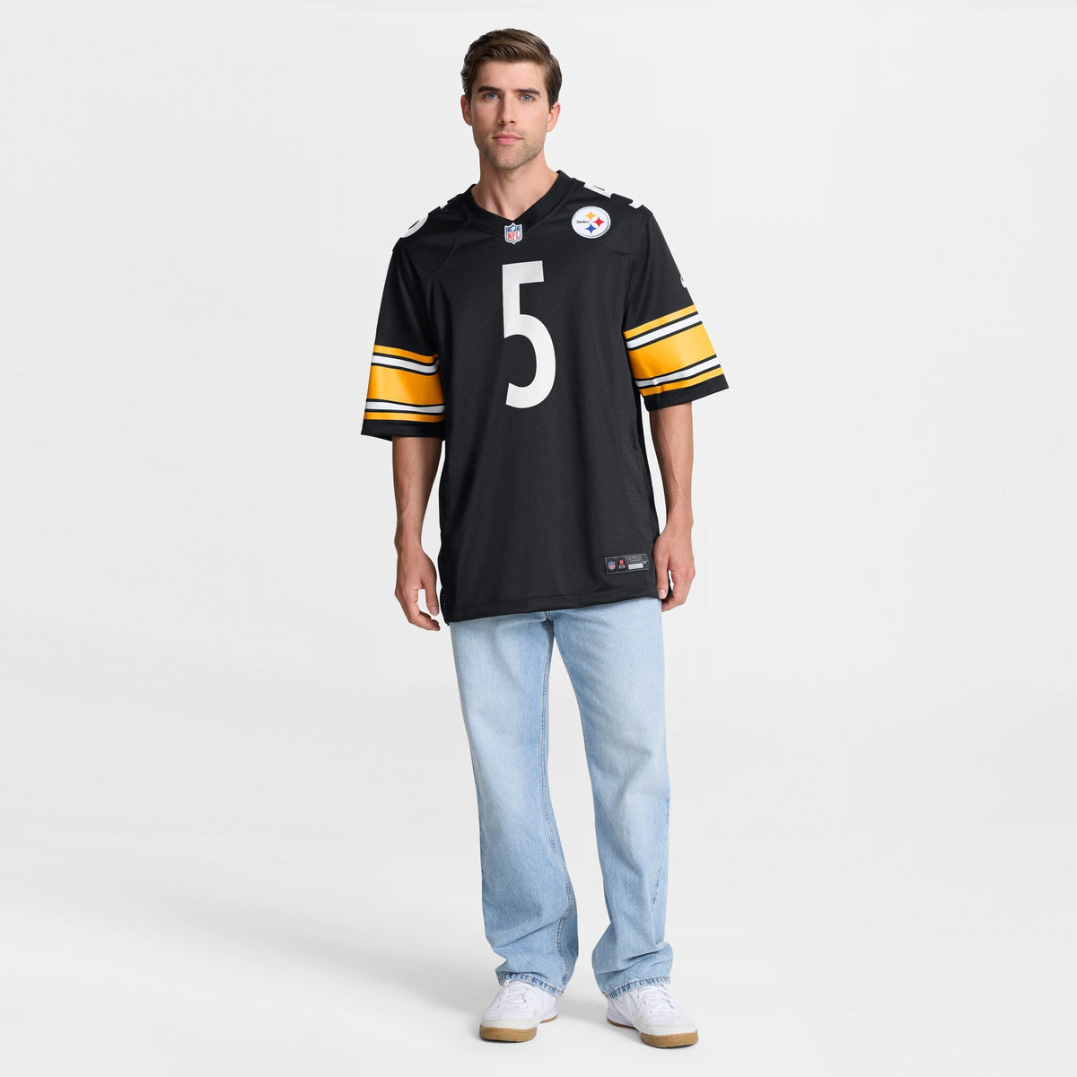 Pittsburgh Steelers Jalen Ramsey Black Team Game Jersey product image 8, provided for visual reference and product detail