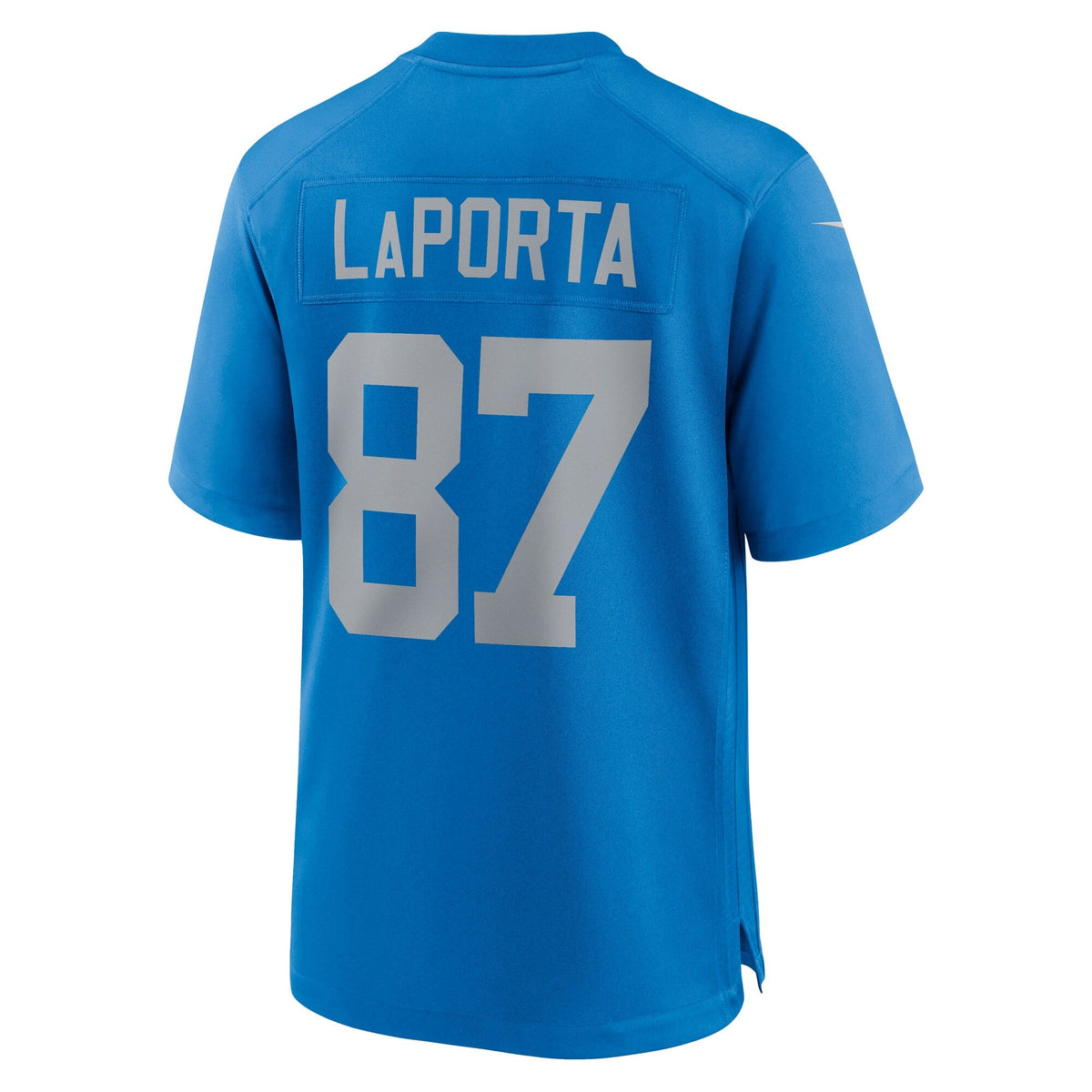 Detroit Lions Sam LaPorta Blue Alternate Game Jersey product image 4, provided for visual reference and product detail review