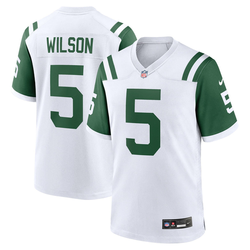 New York Jets Garrett Wilson White Classic Alternate Game Jersey product image 2, provided for visual reference and product