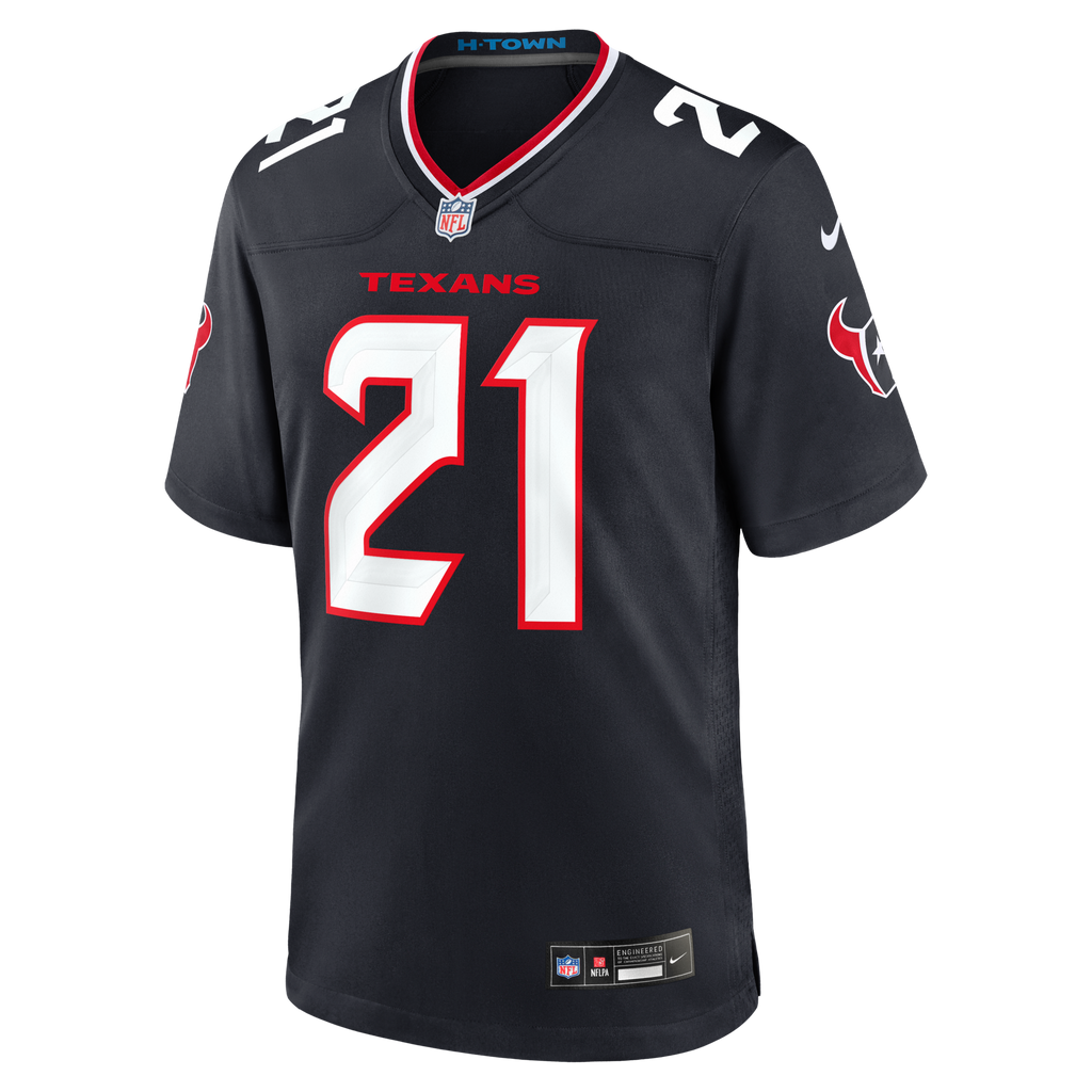 Houston Texans Nick Chubb Navy Team Game Jersey product image 2, provided for visual reference and product detail review