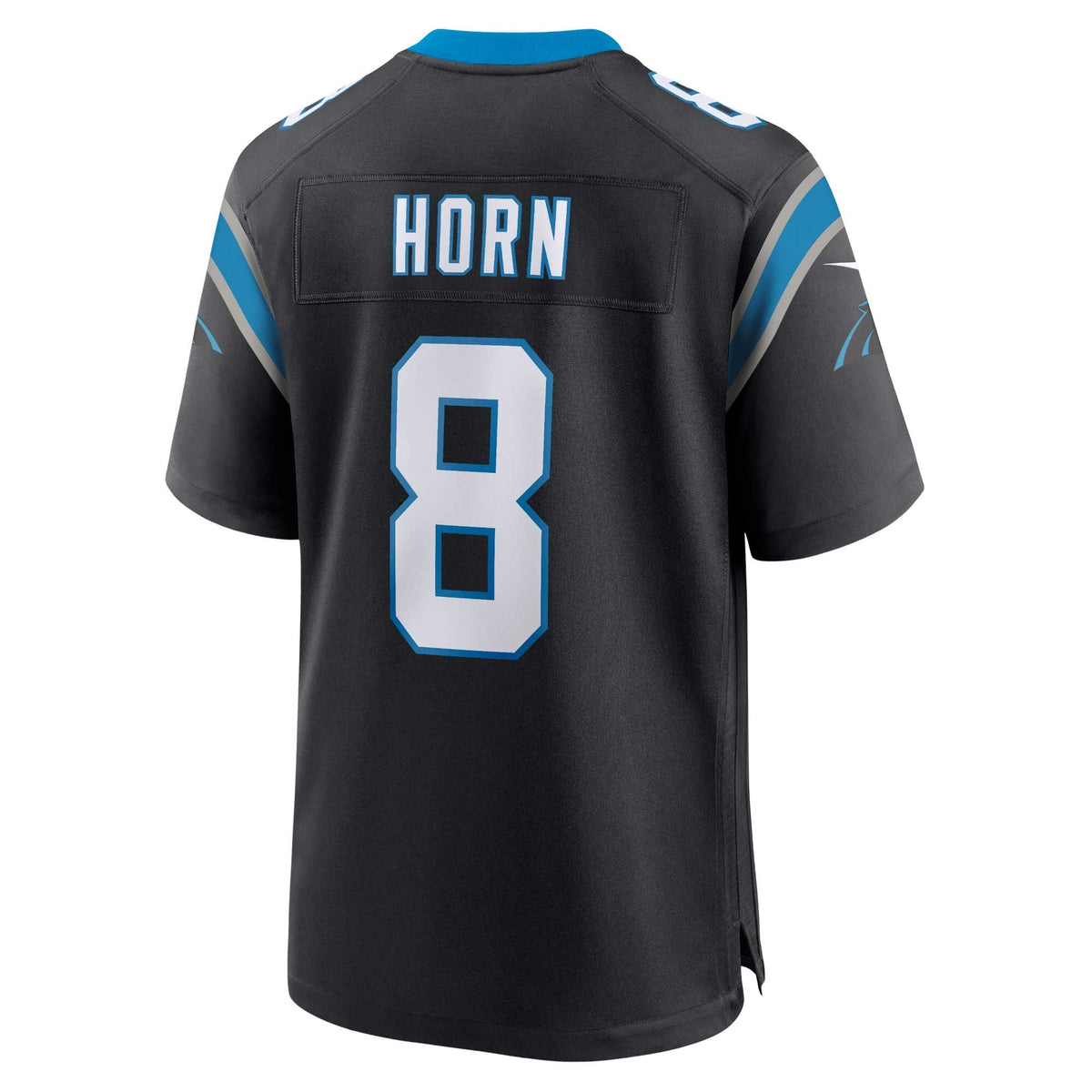 Carolina Panthers Jaycee Horn Black Game Jersey product image 4, provided for visual reference and product detail review