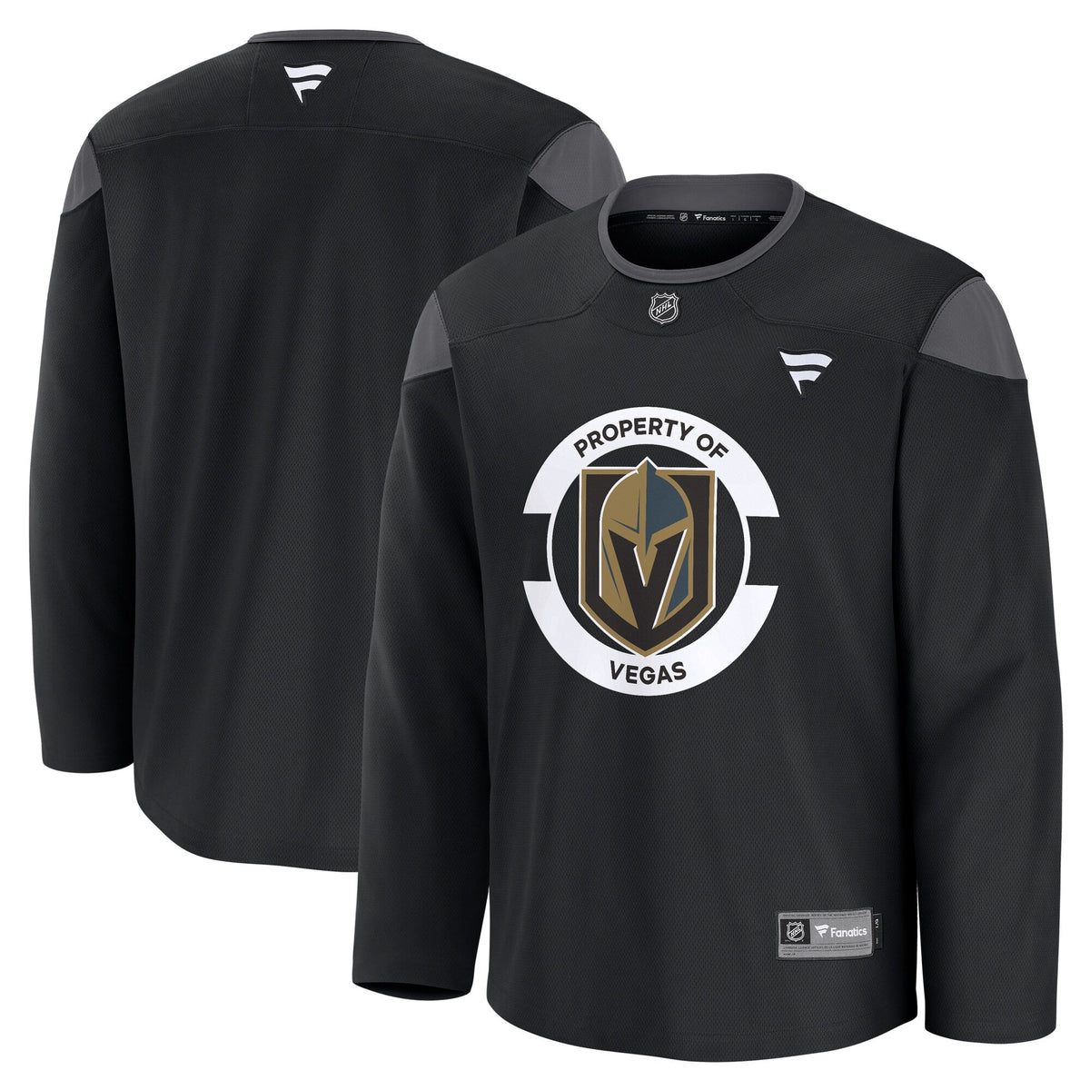 Vegas Golden Knights Black Practice Jersey product image 2, provided for visual reference and product detail review