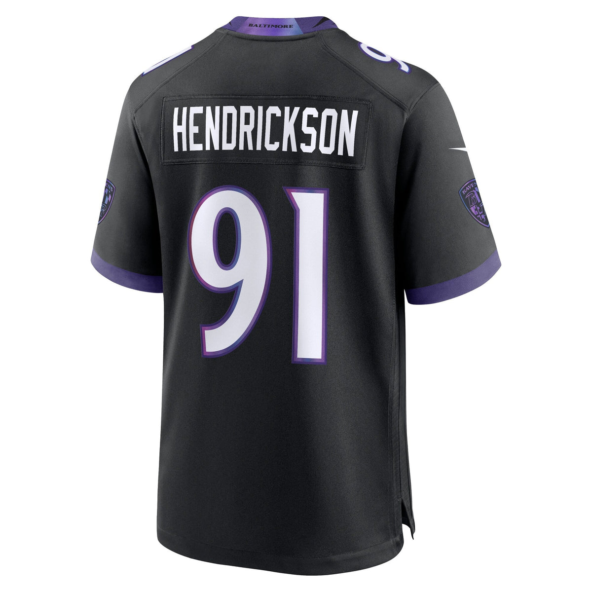Baltimore Ravens Trey Hendrickson Black Alternate Game Jersey product image 4, provided for visual reference and product