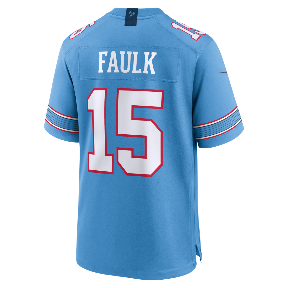 Tennessee Titans Keldric Faulk Light Blue Team Game Jersey product image 4, provided for visual reference and product detail