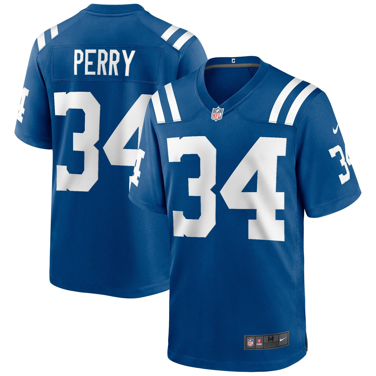 Indianapolis Colts Joe Perry Royal Game Retired Player Jersey product image 2, provided for visual reference and product