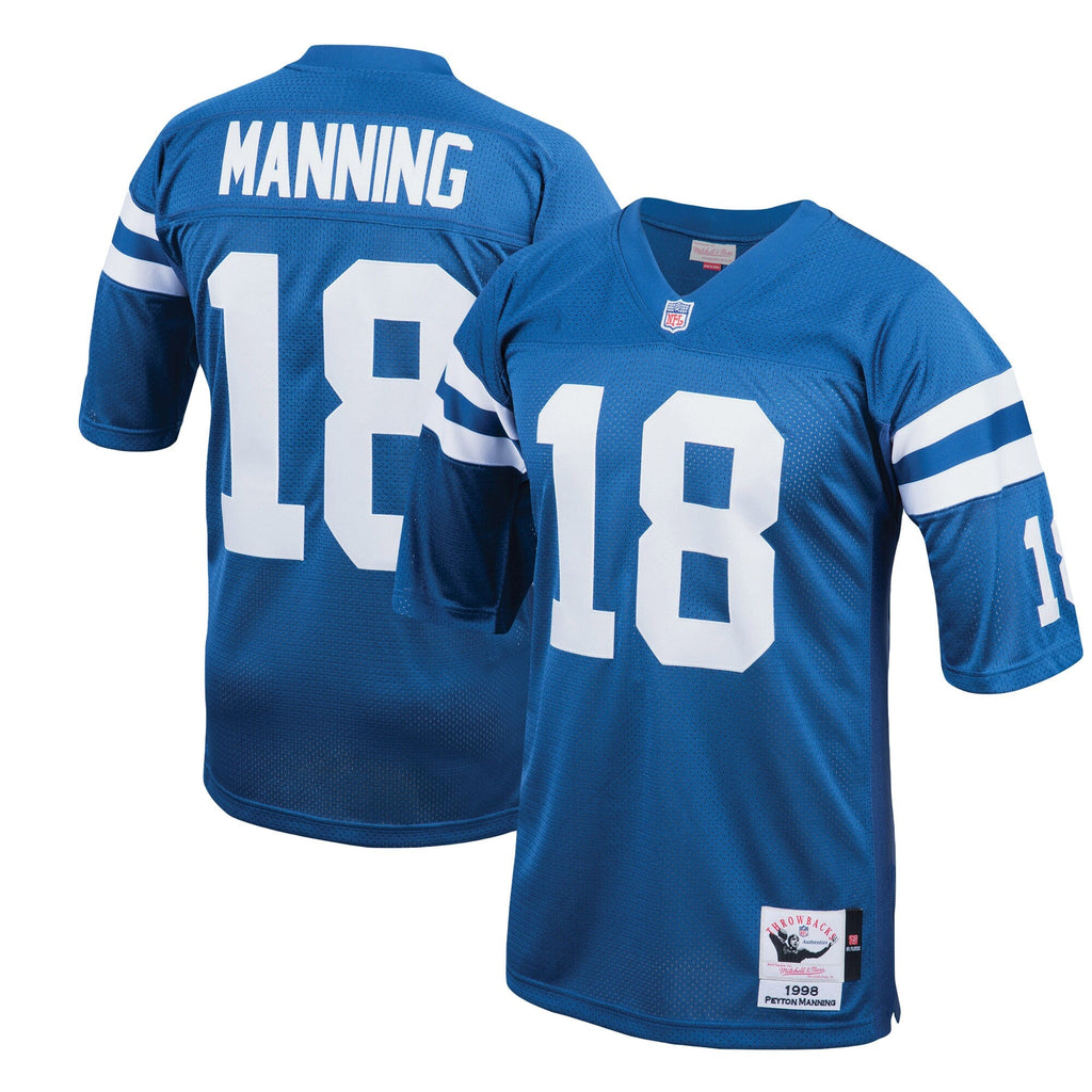 Indianapolis Colts 1998 Peyton Manning Royal Authentic Throwback Retired Player Jersey product image 2, provided for visual
