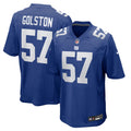New York Giants Chauncey Golston Royal Team Game Jersey product image 1, provided for visual reference and product detail