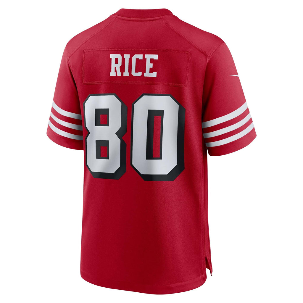 San Francisco 49ers Jerry Rice Scarlet Retired Player Alternate Game Jersey product image 4, provided for visual reference
