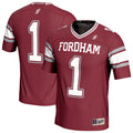 #1 Fordham Rams Lightweight Collegiate Football Fashion Jersey - Maroon product image 1, provided for visual reference and