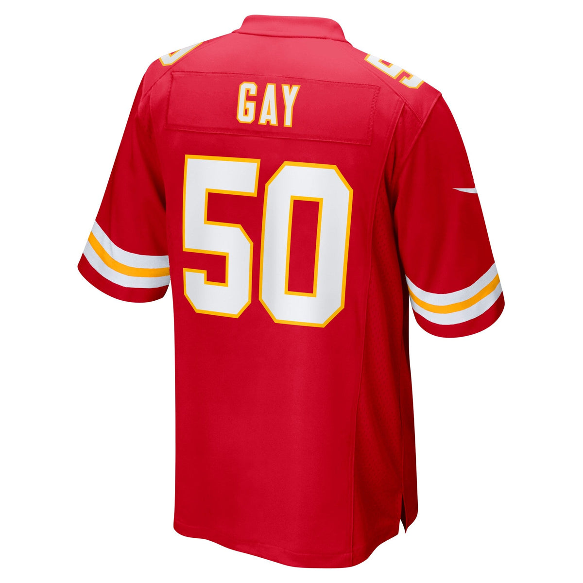 Kansas City Chiefs Willie Gay Red Game Jersey product image 4, provided for visual reference and product detail review