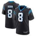 Carolina Panthers Jaycee Horn Black Game Jersey product image 1, provided for visual reference and product detail review
