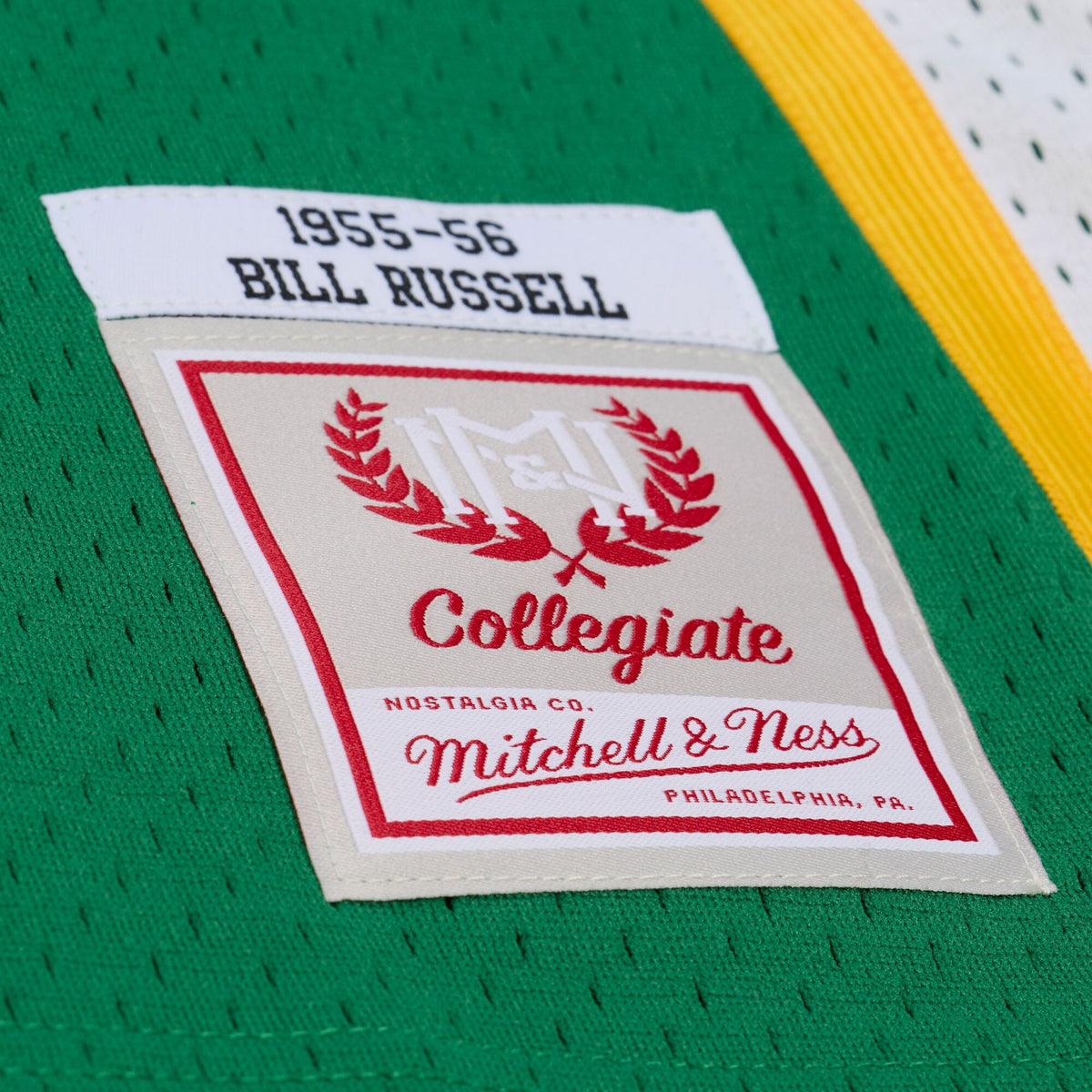 Bill Russell San Francisco Dons 1955/56 Swingman Jersey - Green product image 5, provided for visual reference and product
