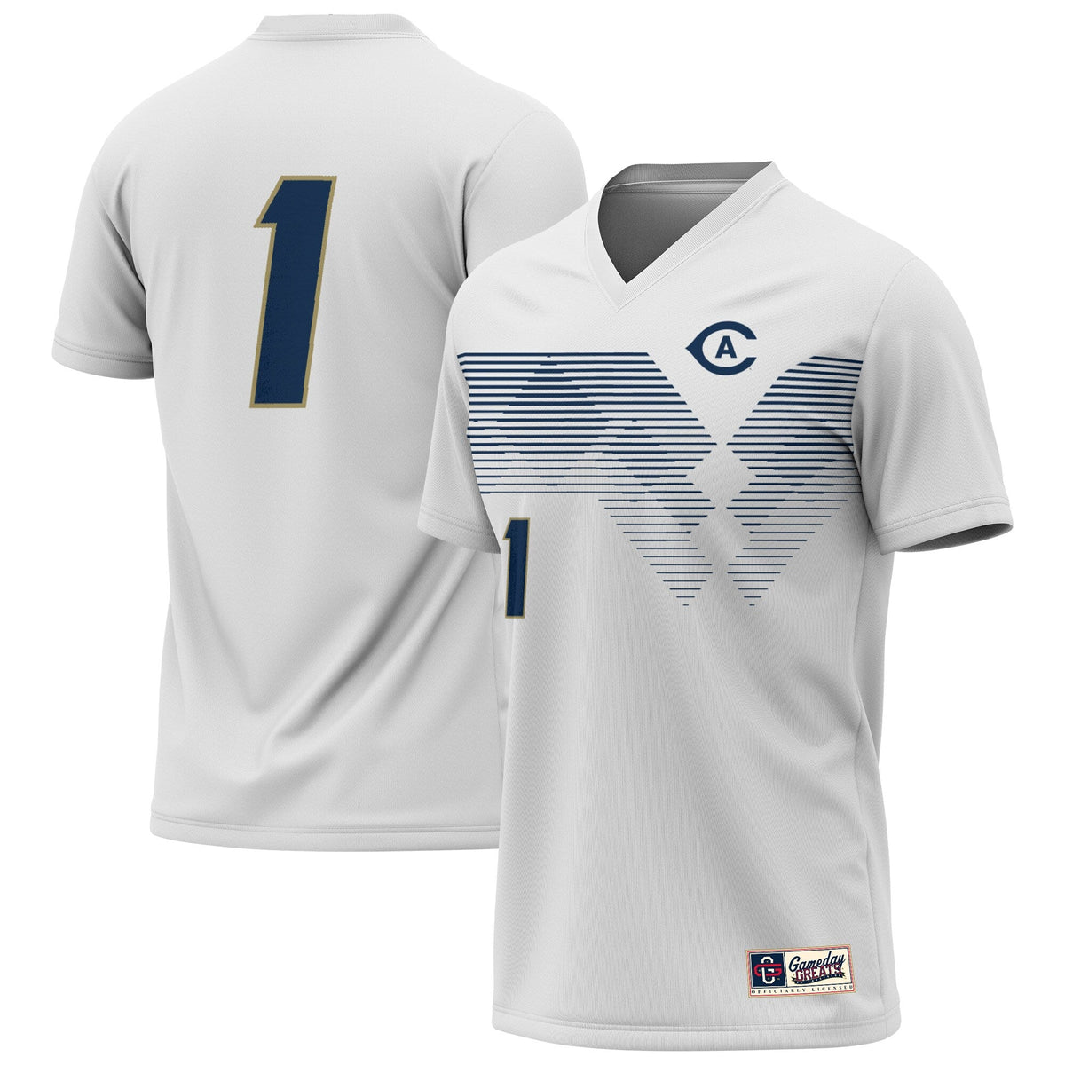 UC Davis Aggies Lightweight Collegiate Soccer Fashion Jersey - White product image 1, provided for visual reference and