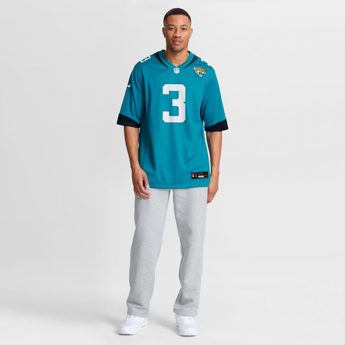 Jacksonville Jaguars Jakobi Meyers Teal Team Game Jersey product image 5, provided for visual reference and product detail