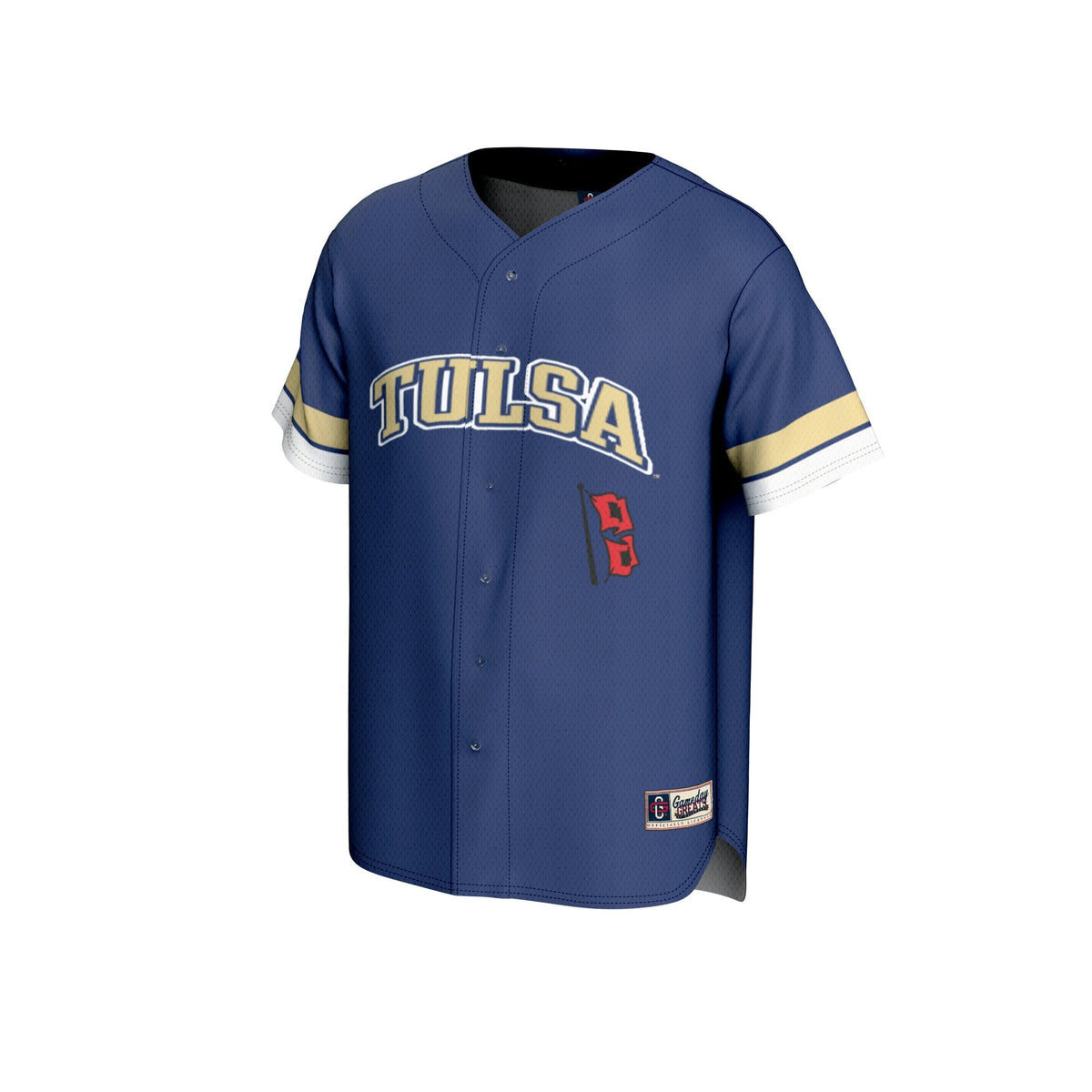 Tulsa Golden Hurricane Baseball Jersey - Royal product image 3, provided for visual reference and product detail review