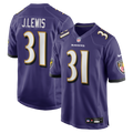 Baltimore Ravens Jamal Lewis Purple Game Retired Player Jersey product image 1, provided for visual reference and product