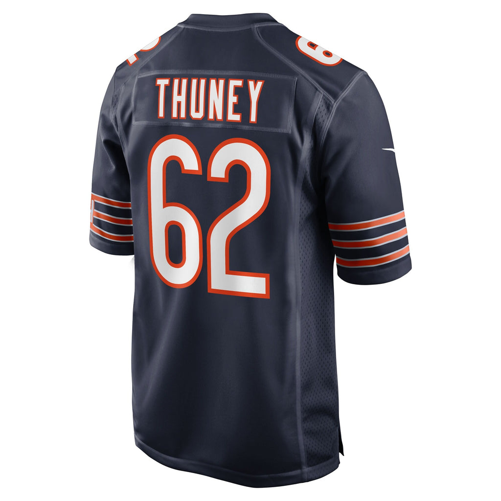 Chicago Bears Joe Thuney Navy Team Game Jersey product image 4, provided for visual reference and product detail review