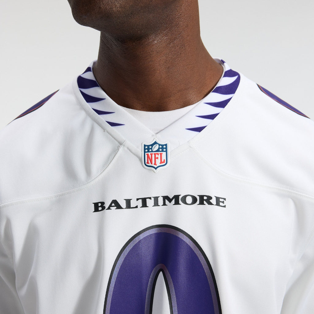 Baltimore Ravens Roquan Smith White Game Jersey product image 10, provided for visual reference and product detail review