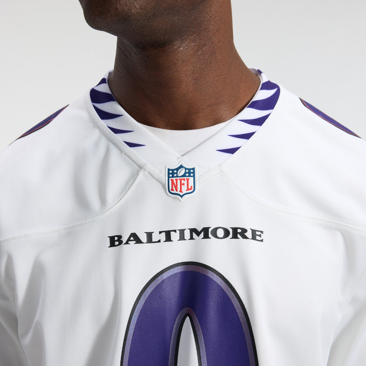 Baltimore Ravens Roquan Smith White Game Jersey product image 10, provided for visual reference and product detail review