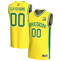 Oregon Ducks Lightweight Collegiate Basketball NIL Pick-A-Player Fashion Jersey - Yellow product image 1, provided for