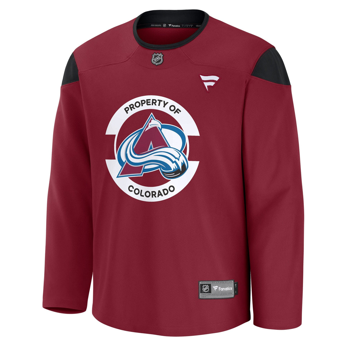 Colorado Avalanche Burgundy Practice Jersey product image 3, provided for visual reference and product detail review
