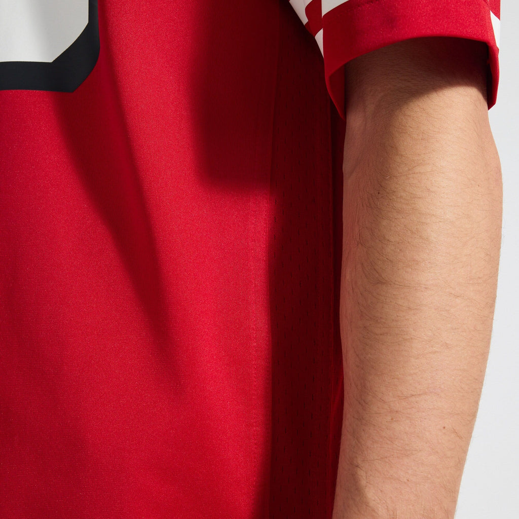 San Francisco 49ers Christian McCaffrey Scarlet Alternate Game Player Jersey product image 14, provided for visual reference
