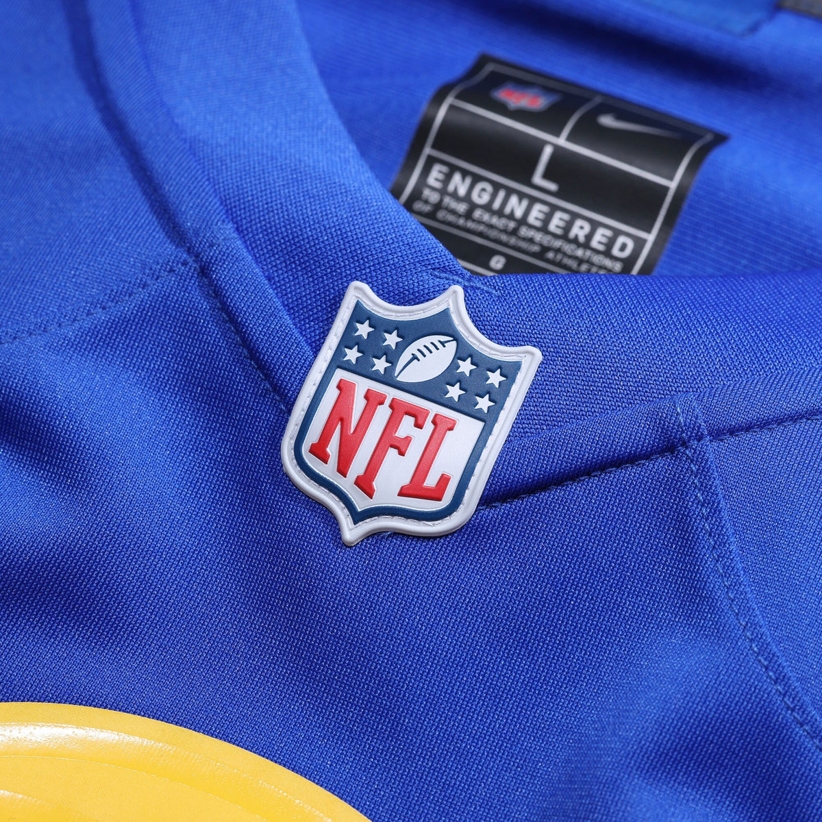 Los Angeles Rams Marshall Faulk Royal Game Retired Player Jersey product image 4, provided for visual reference and product