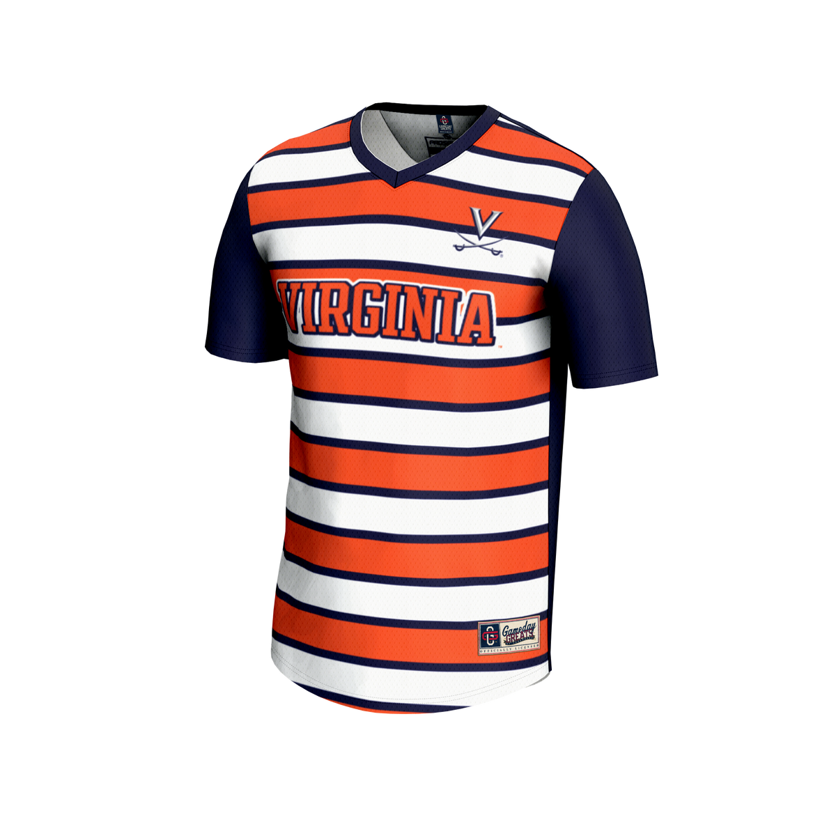 #1 Virginia Cavaliers Lightweight Soccer Fashion Jersey - Navy product image 3, provided for visual reference and product