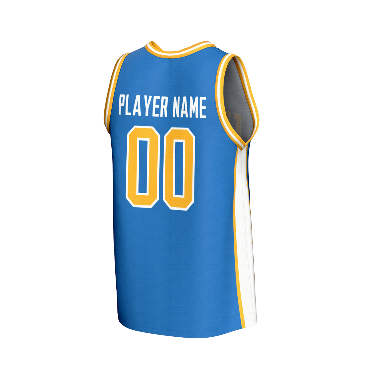 UCLA Bruins NIL Pick-A-Player Lightweight Basketball Fashion Jersey - Blue product image 4, provided for visual reference