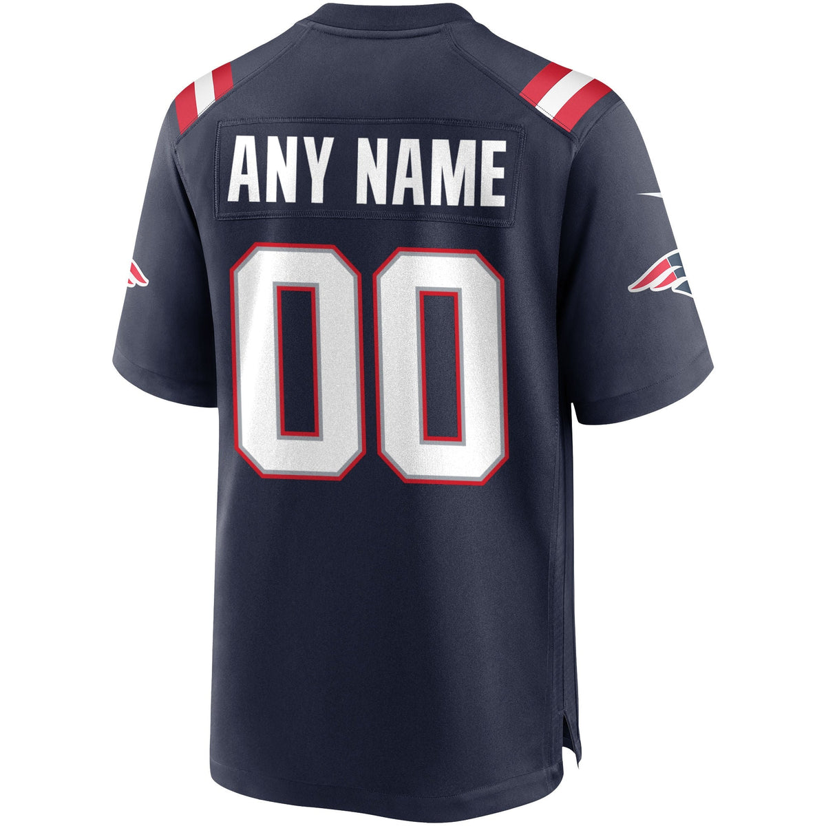 New England Patriots Navy Custom Game Jersey product image 3, provided for visual reference and product detail review