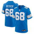 Detroit Lions Taylor Decker Blue Team Game Jersey product image 1, provided for visual reference and product detail review