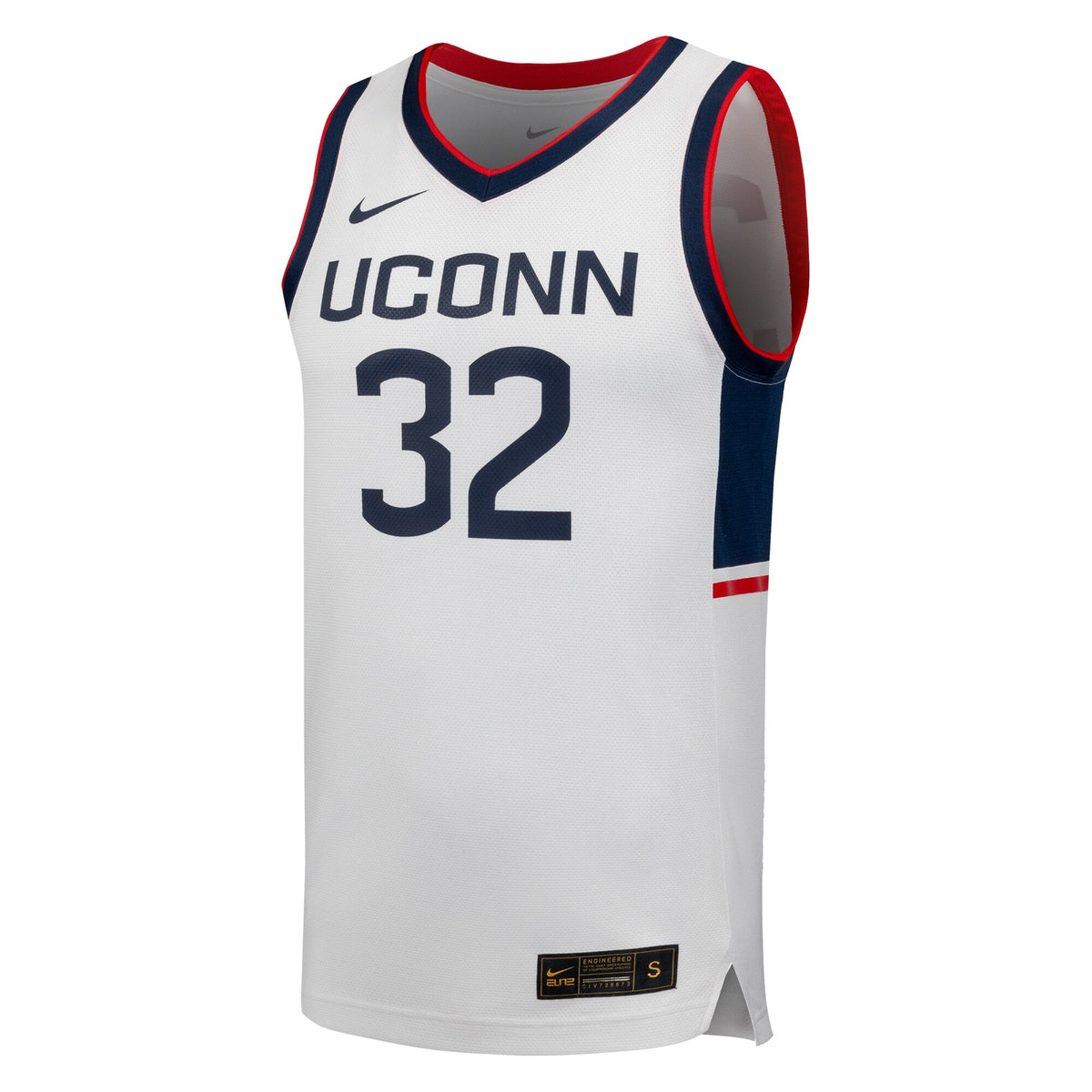 #32 UConn Huskies Replica Basketball Jersey - White product image 3, provided for visual reference and product detail review