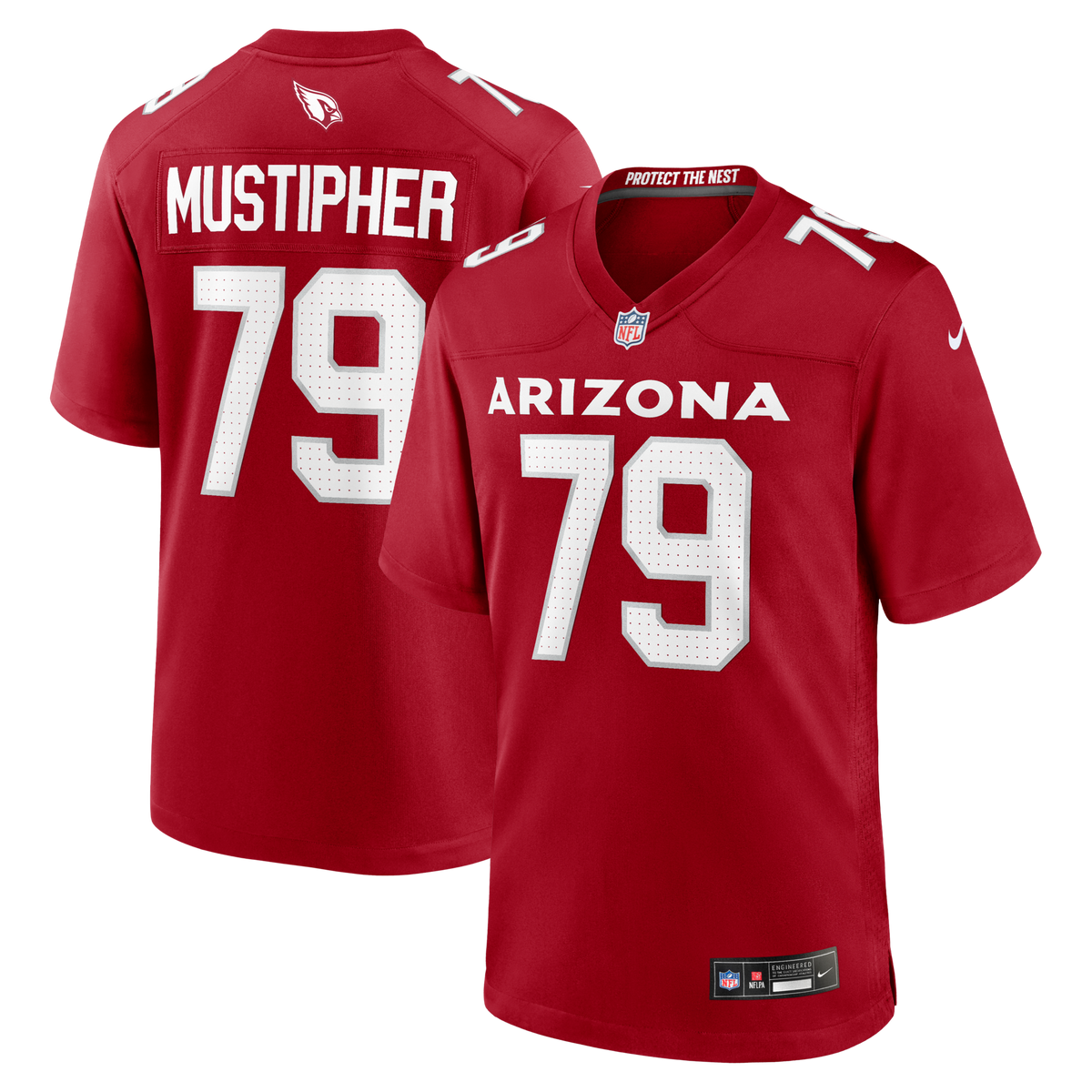 Arizona Cardinals PJ Mustipher Cardinal Team Game Jersey product image 1, provided for visual reference and product detail