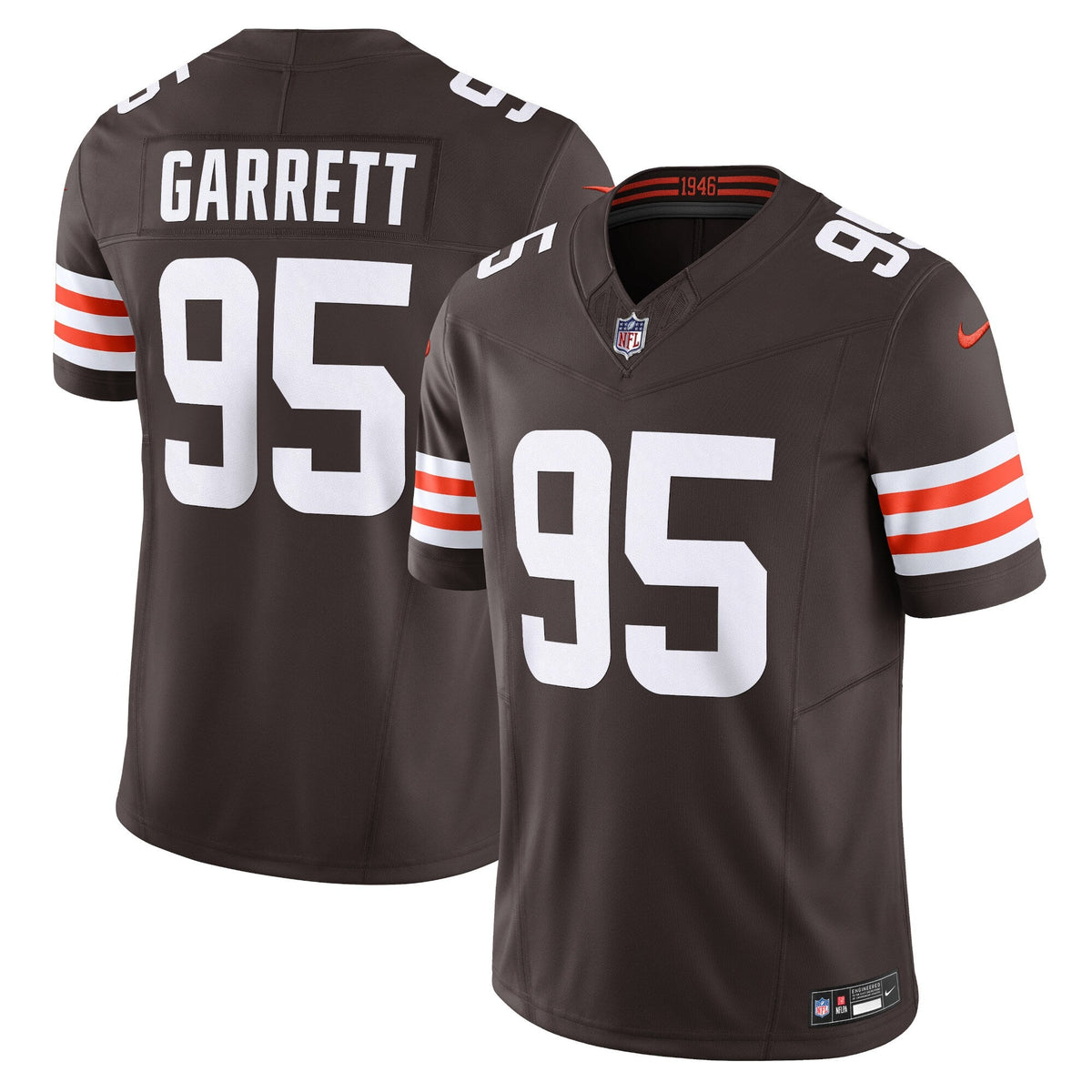 Cleveland Browns Myles Garrett Brown Vapor F.U.S.E. Limited Jersey product image 2, provided for visual reference and