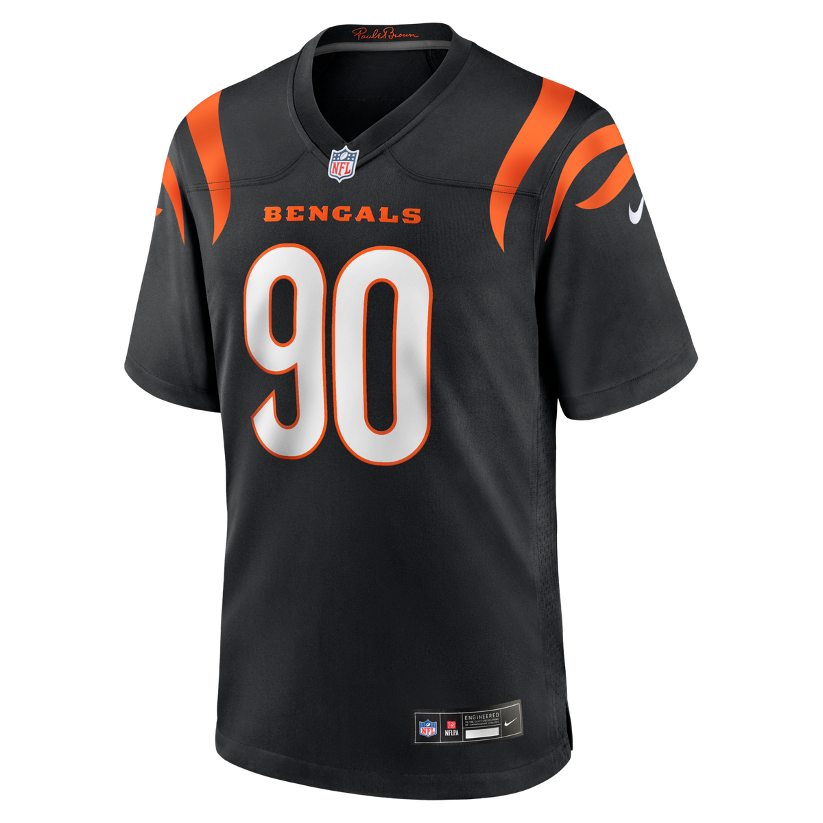 Cincinnati Bengals Kris Jenkins Jr. Black Game Jersey product image 2, provided for visual reference and product detail