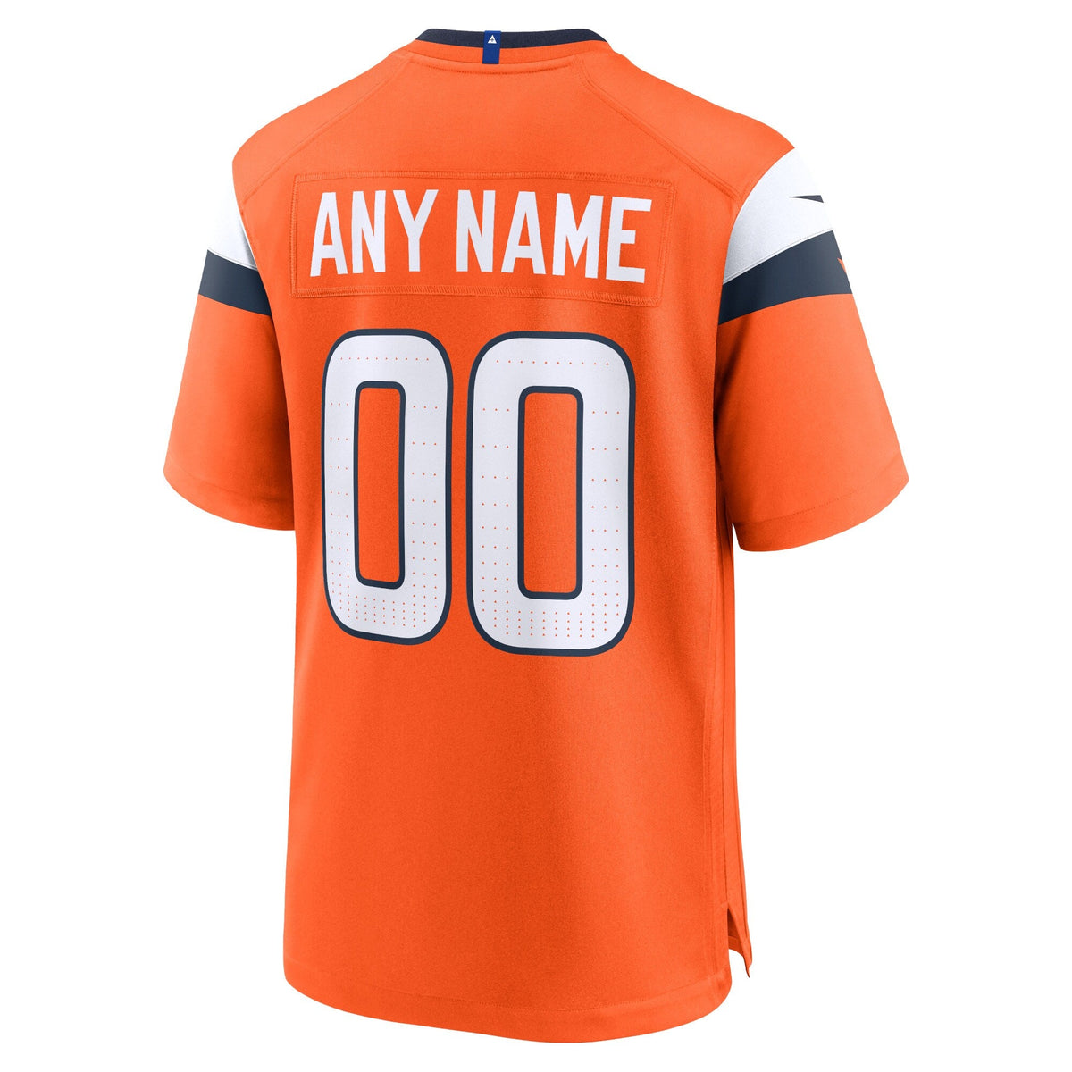 Denver Broncos Orange Team Custom Game Jersey product image 3, provided for visual reference and product detail review