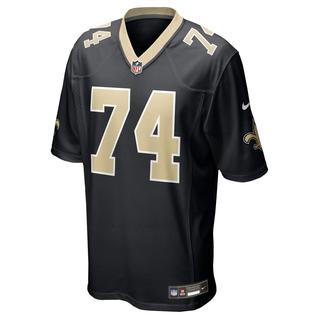 New Orleans Saints Xavier Truss Black Team Game Jersey product image 2, provided for visual reference and product detail