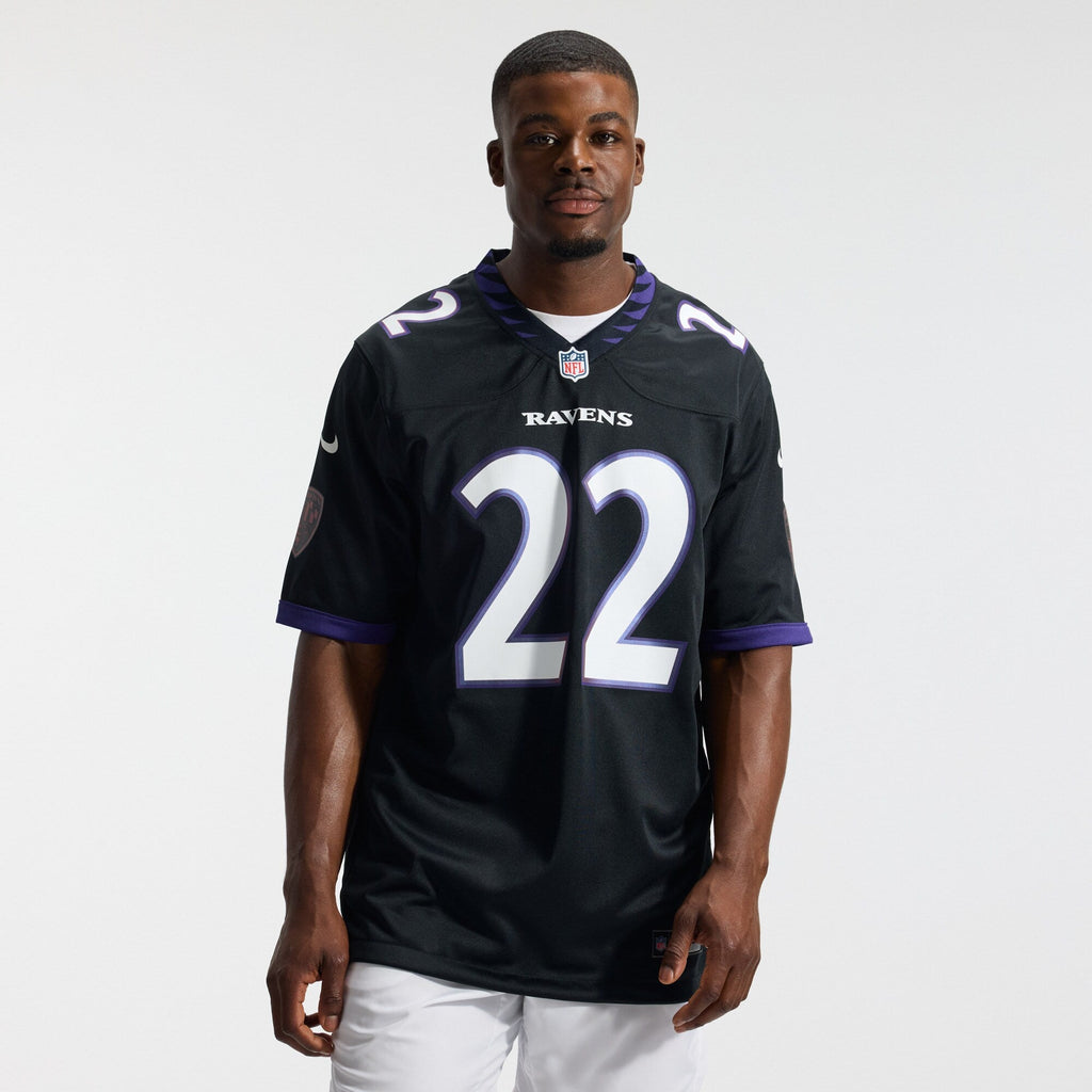 Baltimore Ravens Derrick Henry Black Alternate Game Jersey product image 3, provided for visual reference and product detail