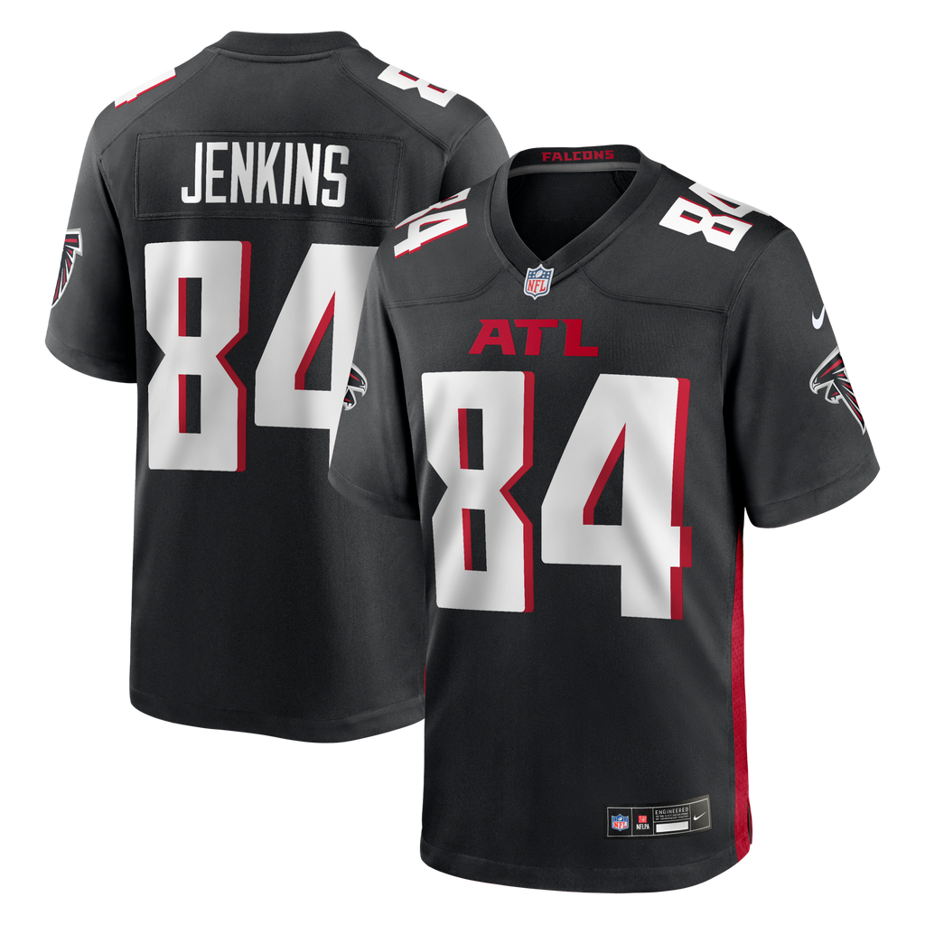 Atlanta Falcons Alfred Jenkins Black Game Retired Player Jersey product image 1, provided for visual reference and product