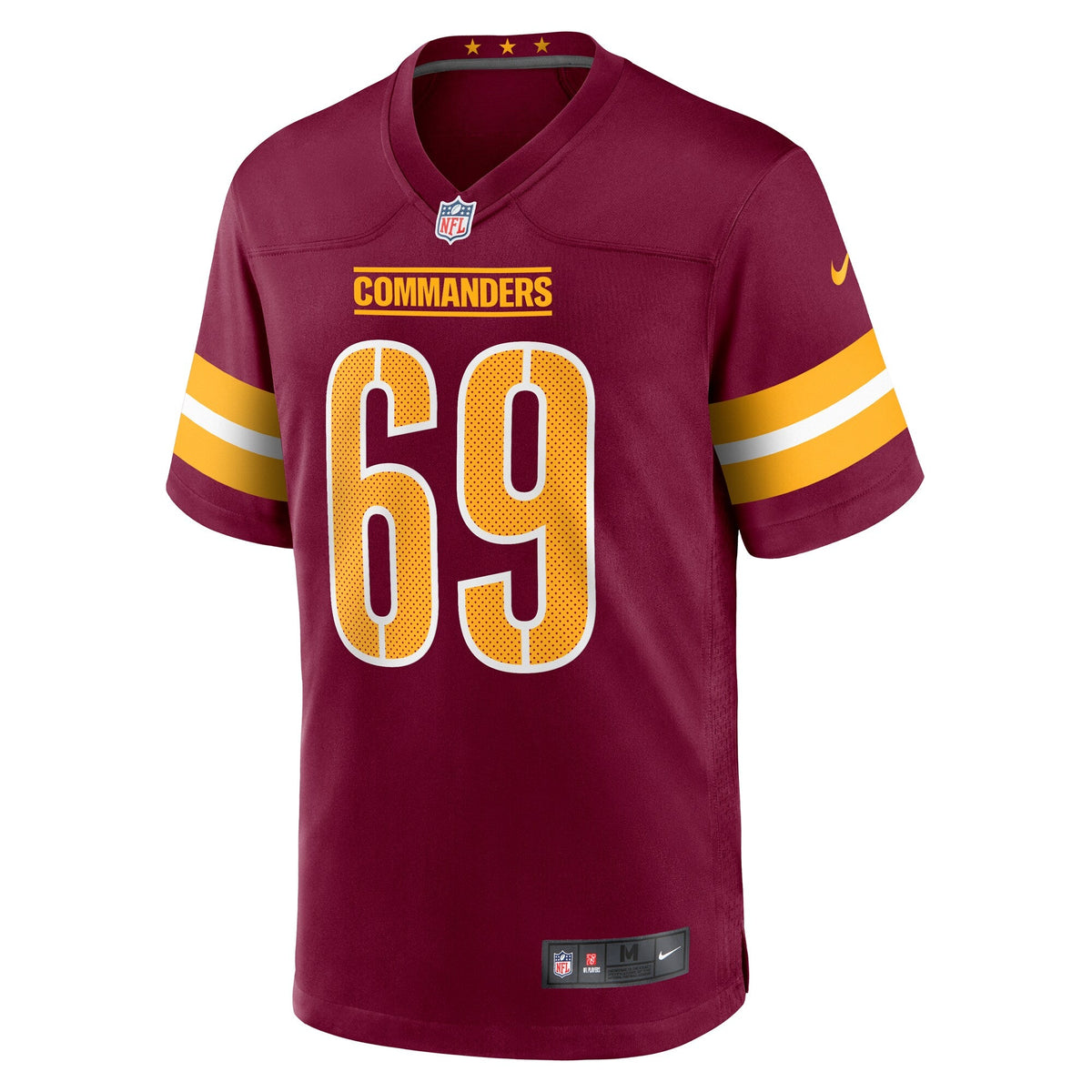 Washington Commanders Tyler Ott Burgundy Game Jersey product image 3, provided for visual reference and product detail review