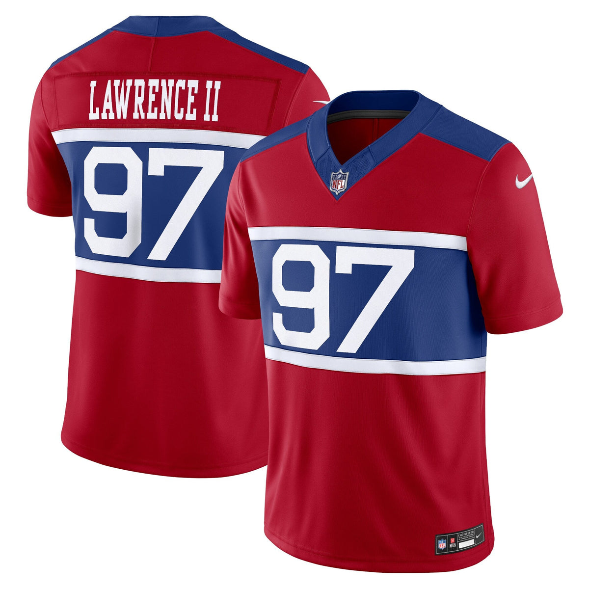 New York Giants Dexter Lawrence II Century Red Alternate Vapor F.U.S.E. Limited Jersey product image 2, provided for visual